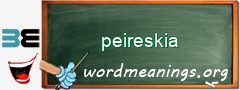 WordMeaning blackboard for peireskia